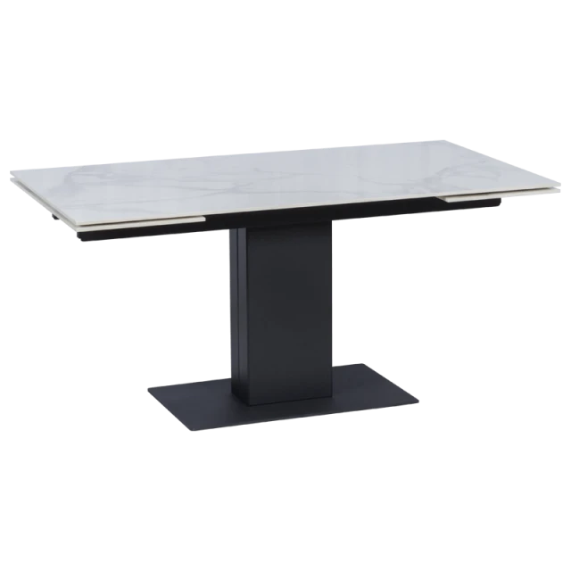 Extendable dining table JURATA - white