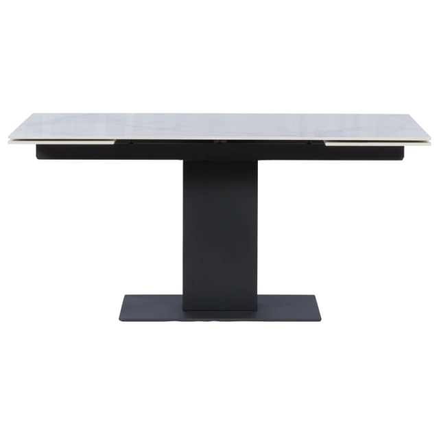 Extendable dining table JURATA - white