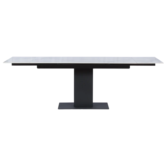 Extendable dining table JURATA - white