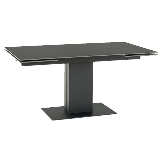 Extendable dining table JURATA - black
