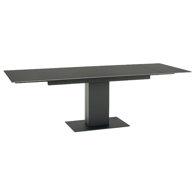 Extendable dining table JURATA - black