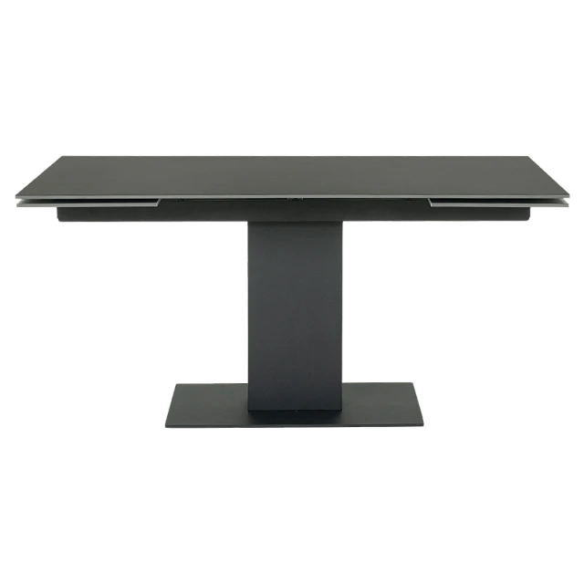 Extendable dining table JURATA - black