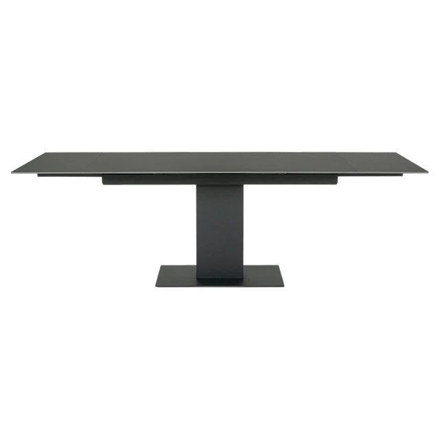 Extendable dining table JURATA - black