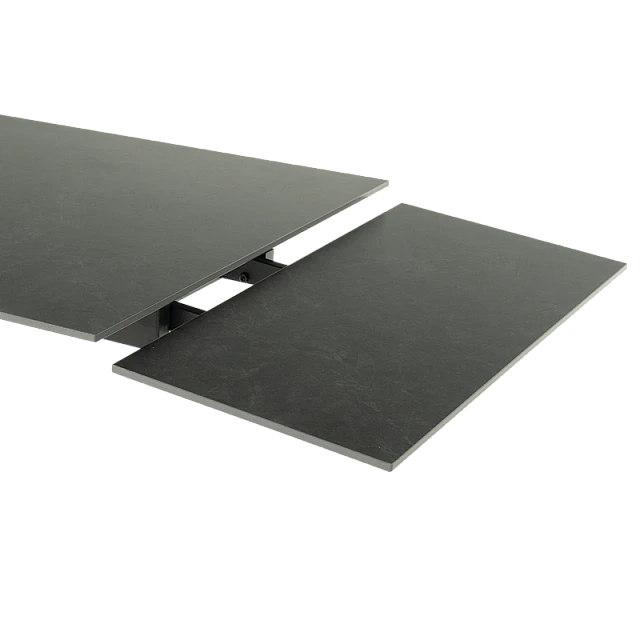 Extendable dining table JURATA - black