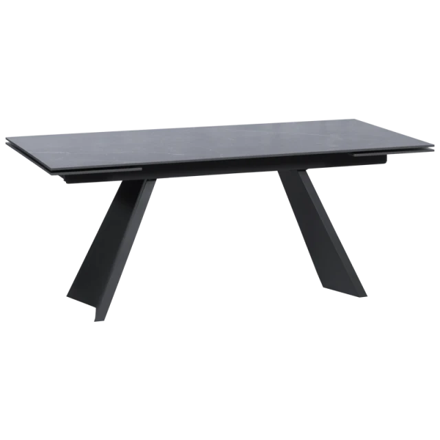 Extendable dining table GLOGOW - black