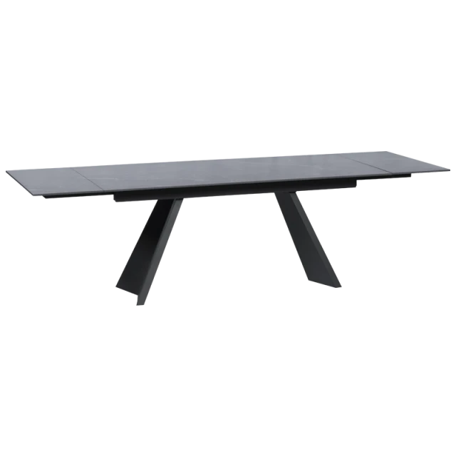 Extendable dining table GLOGOW - black