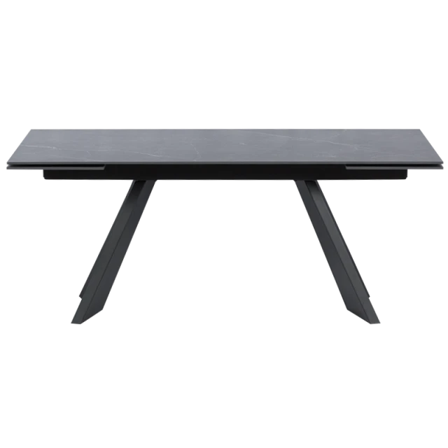 Extendable dining table GLOGOW - black