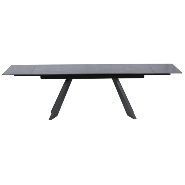 Extendable dining table GLOGOW - black