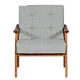 Armchair LEO - walnut - gray