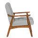 Armchair LEO - walnut - gray