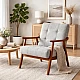 Armchair LEO - walnut - gray