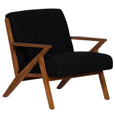 Armchair MAURO - walnut - black