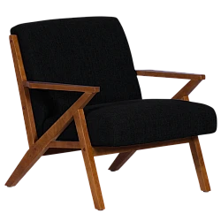 Armchair MAURO - walnut - black