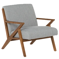 Armchair MAURO - walnut - gray