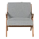 Armchair MAURO - walnut - gray