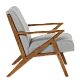 Armchair MAURO - walnut - gray