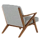 Armchair MAURO - walnut - gray