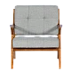 Armchair LUCAS - walnut - gray