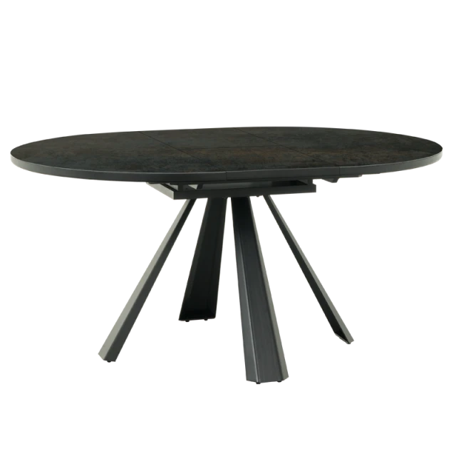 Extendable dining table DOMINIK - black