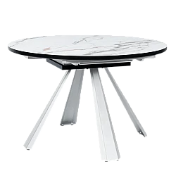 Extendable dining table DOMINIK - white 02