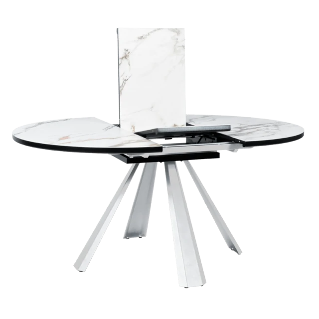 Extendable dining table DOMINIK - white 02
