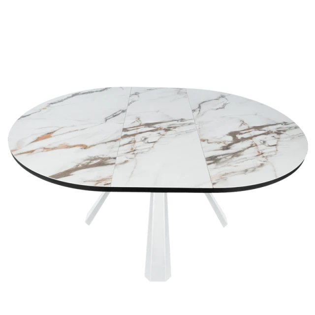 Extendable dining table DOMINIK - white 02