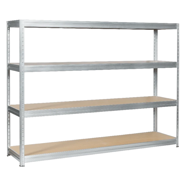Метален стелаж MEGA 177x240x45 см, до 450 кг на рафт - цинк
