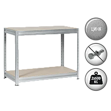 Μεταλλική βάση MEGA 87x120x60 cm, έως 600 kg ανά ράφι - ψευδάργυρος