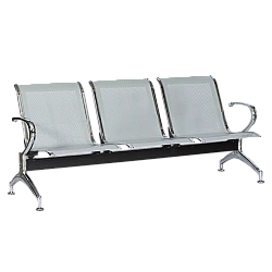 Visitor bench with 3 seats Carmen CR-1030-3 - silver