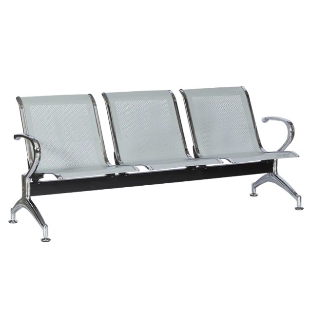 Visitor bench with 3 seats Carmen CR-1030-3 - silver