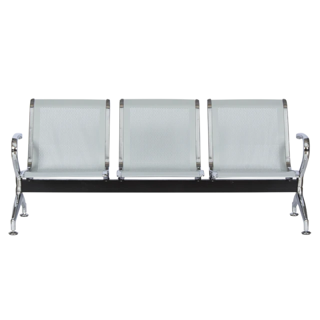 Visitor bench with 3 seats Carmen CR-1030-3 - silver