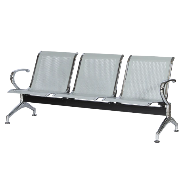 Visitor bench with 3 seats Carmen CR-1030-3 - silver