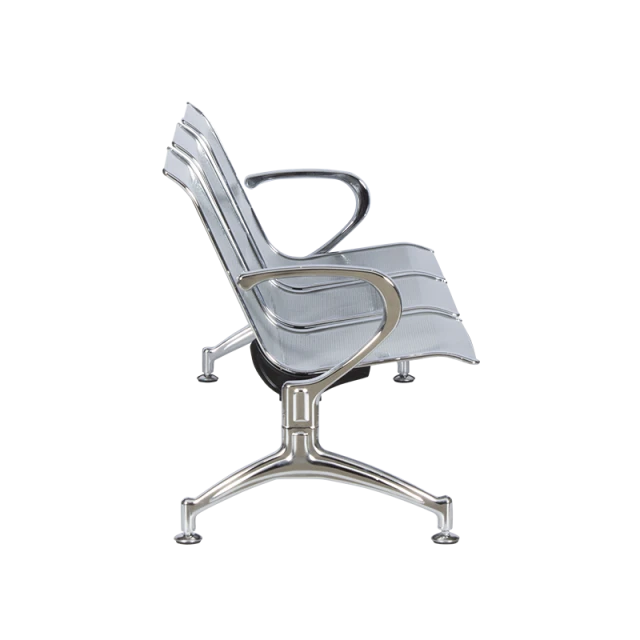Visitor bench with 3 seats Carmen CR-1030-3 - silver