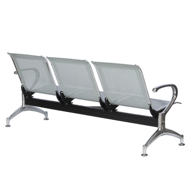 Visitor bench with 3 seats Carmen CR-1030-3 - silver