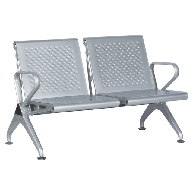 Visitor bench with 2 seats Carmen CR-1031-2 - silver