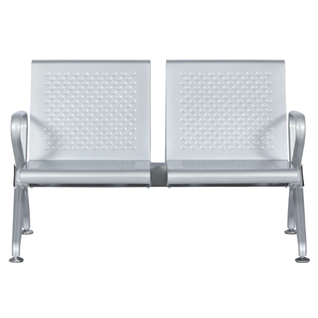 Visitor bench with 2 seats Carmen CR-1031-2 - silver