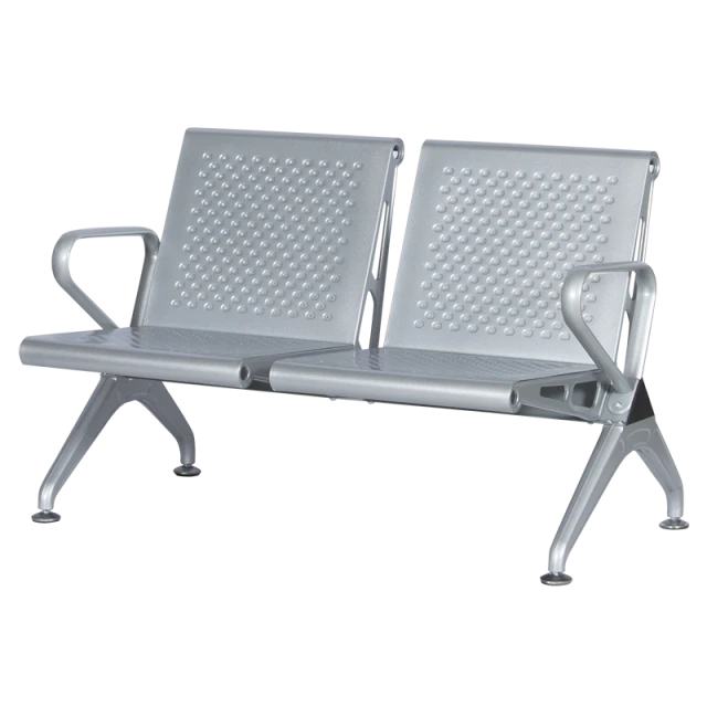 Visitor bench with 2 seats Carmen CR-1031-2 - silver