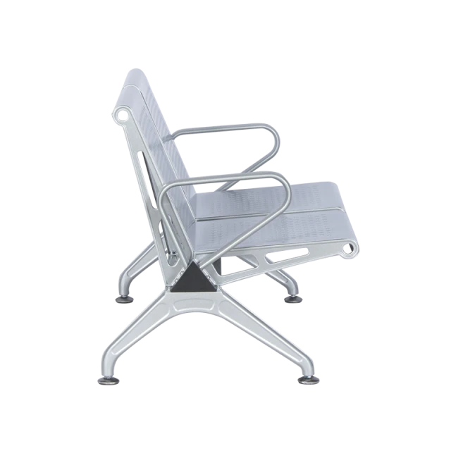 Visitor bench with 2 seats Carmen CR-1031-2 - silver