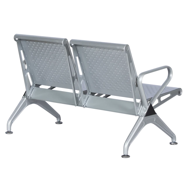 Visitor bench with 2 seats Carmen CR-1031-2 - silver