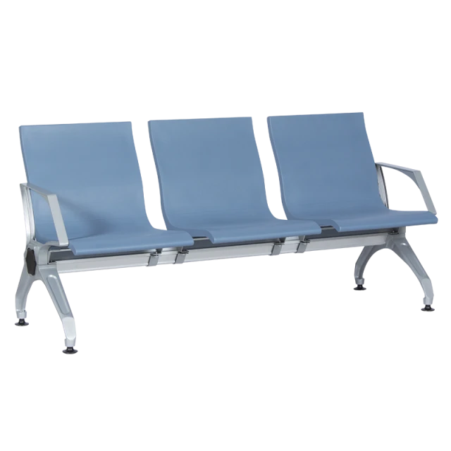 Visitor bench with 3 seats Carmen CR-1034-4 - blue