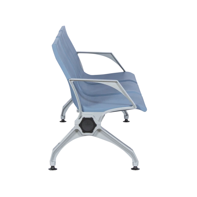 Visitor bench with 3 seats Carmen CR-1034-4 - blue