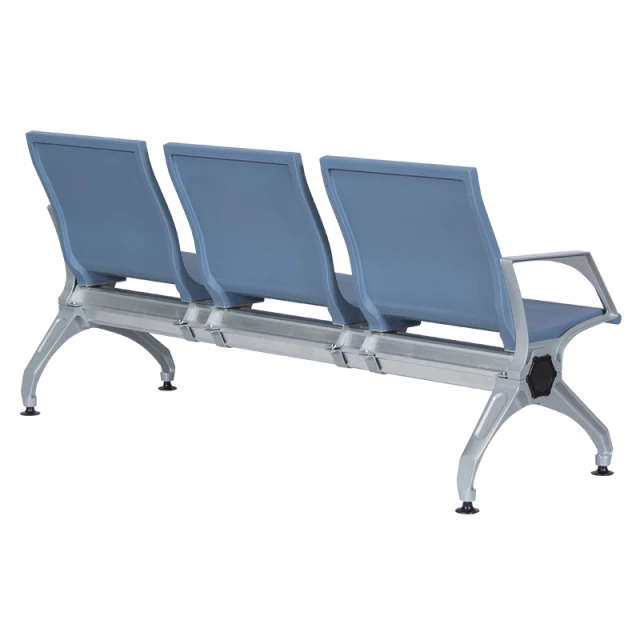 Visitor bench with 3 seats Carmen CR-1034-4 - blue