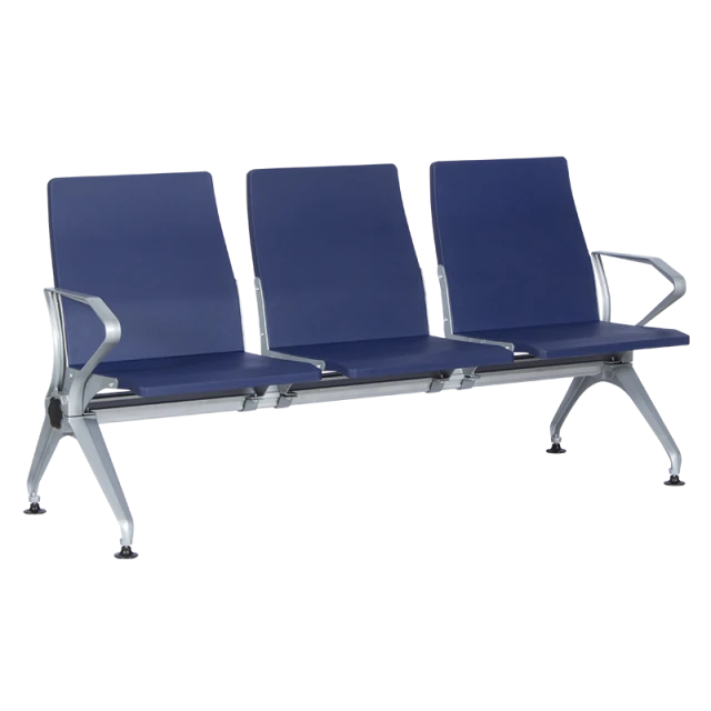 Visitor bench with 3 seats Carmen CR-1036-3 - blue