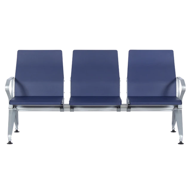 Visitor bench with 3 seats Carmen CR-1036-3 - blue