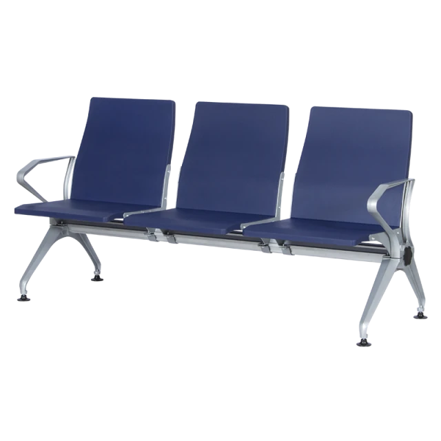 Visitor bench with 3 seats Carmen CR-1036-3 - blue