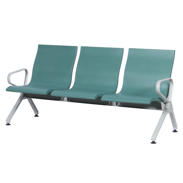 Visitor bench with 3 seats Carmen CR-1037-3 - green