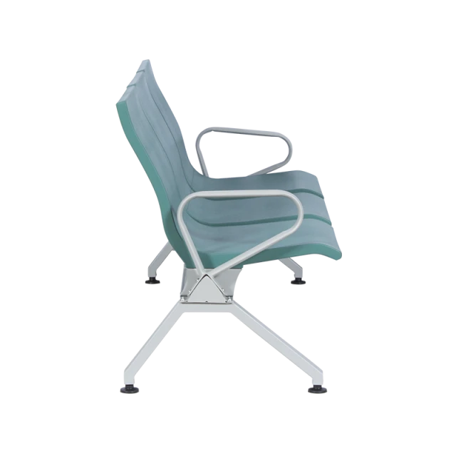 Visitor bench with 3 seats Carmen CR-1037-3 - green