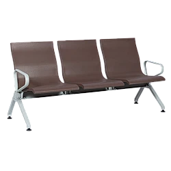 Visitor bench with 3 seats Carmen CR-1037-3 - coffee