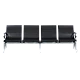 Visitor bench with 4 seats Carmen CR-1035-4 - black