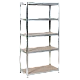 Метален стелаж Carmen CR-1010 - 150х75х30 см, до 100 кг на рафт - цинк
